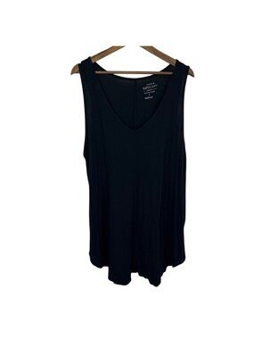 Torrid Super Soft Black Knit Sleeveless V-Neck Flowy Tank Top Size 4X